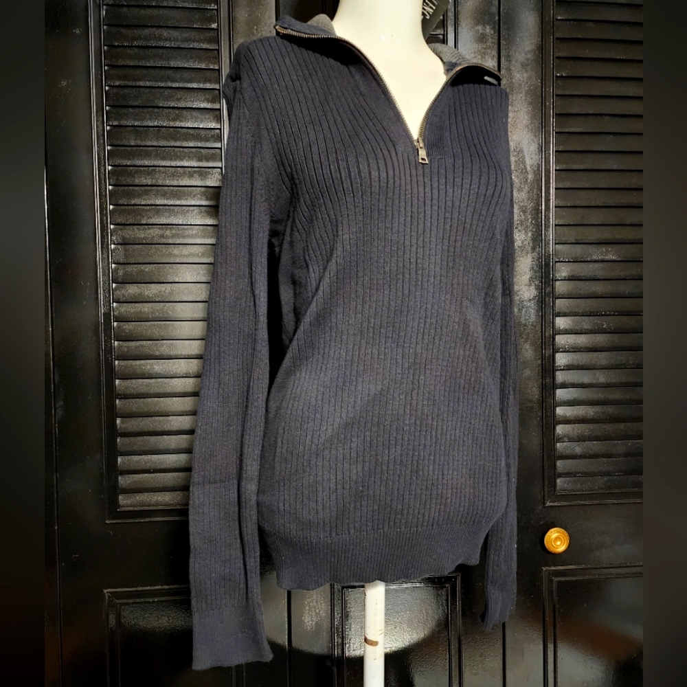 International Concepts Quarter Zip Sweater NWT